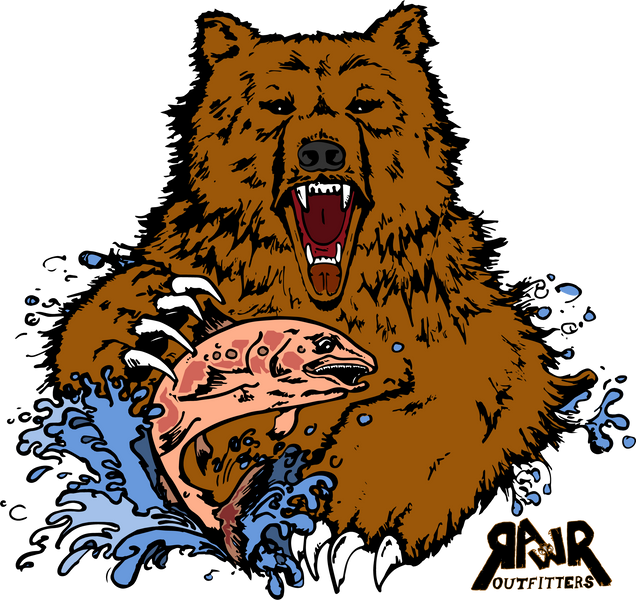 Introducing the bear and the salmon...
