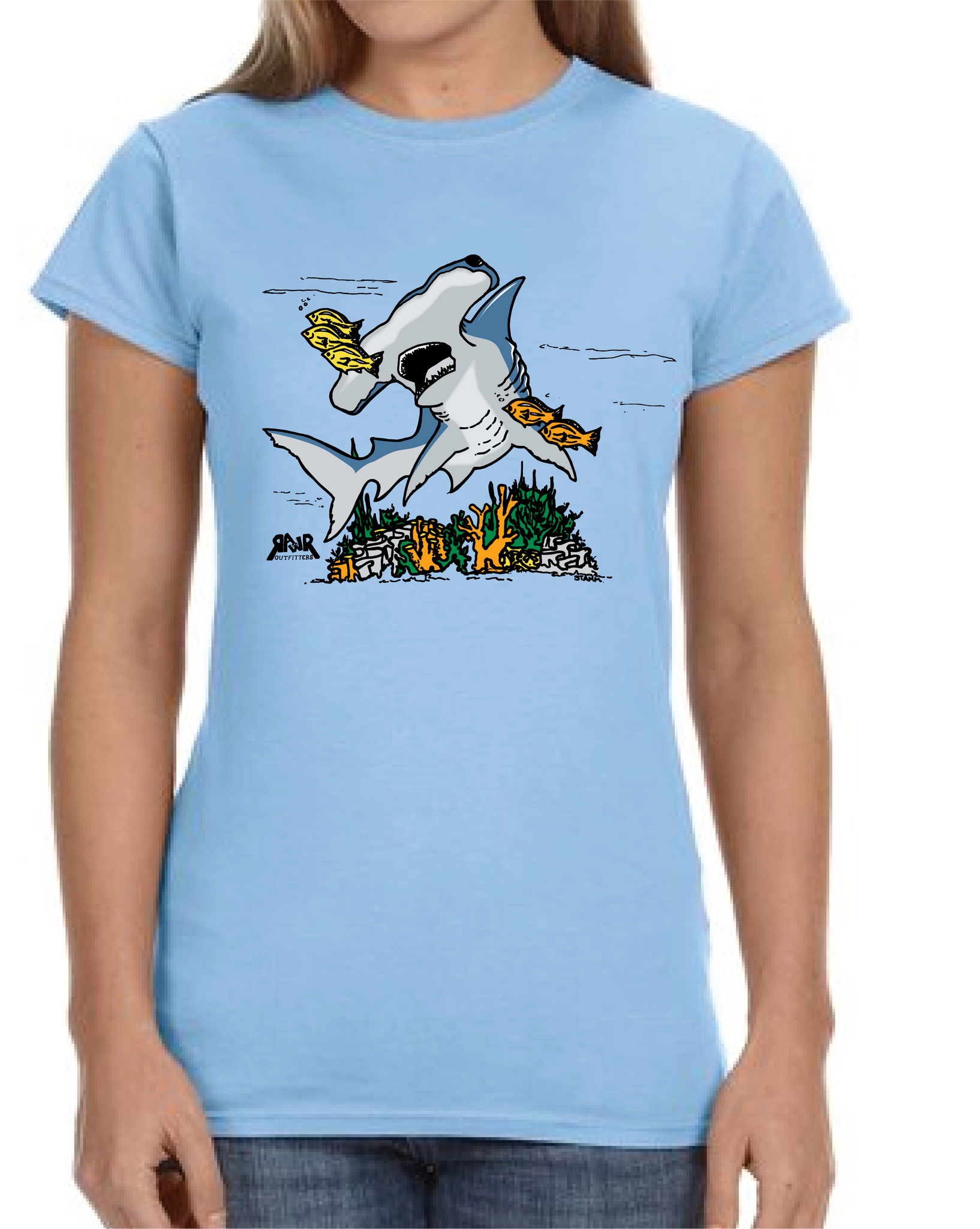 Hammerhead and Fish Adult Shirts – Rawr Outfitters